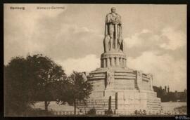 Tarjeta postal del Monumento a Bismarck o Bismarck-Denkmal en Hamburgo editada por el Verlag C. W...