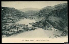 Tarjeta postal de vista general de Lavena Ponte Tresa junto al Lago di Lugano editada por A.-G. K...