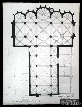 Planta de la Iglesia  de Sasamón (Burgos). (Dibujo de Vicente Lampérez y Romea. Sasamón, 12 de ag...