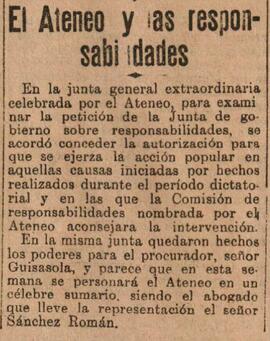 1930-07-24. Acuerdos de la Junta general sobre la Comisión de responsabilidades . El Liberal (Mad...