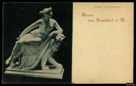 Tarjeta postal de la escultura de Ariadna de Dannecker