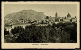 Tarjeta postal de vista panorámica de Palermo editada por Rizzoli e C. en Milán