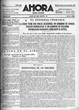 1931-12-08. El discurso de Ortega y Gasset en el cine de la Ópera. Ahora (Madrid)