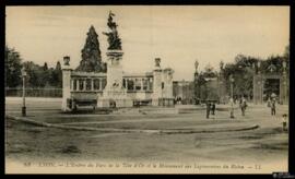 Tarjeta postal de la entrada al Parc de la Tête d’Or y el Monumento a los Legionarios del Rhône e...