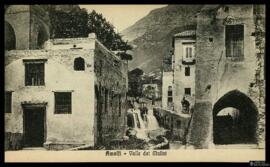 Tarjeta postal de vista exterior del Valle dei Mulini en Amalfi editada por Domenico Trampetti en...