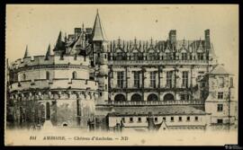 Tarjeta postal de vista exterior del Castillo de Amboise editada por Lévy et Neurdein Réunis en l...