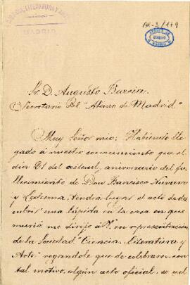 1906-09. Carta de Luis Villanueva