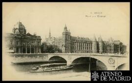 Tarjeta postal del Pont au Change de París
