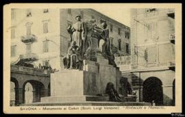 Tarjeta postal del Monumento a los Caídos [it. Monumento ai Caduti] de Savona, esculpido por Luig...