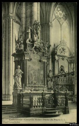 Tarjeta postal de la Capilla de Notre-Dame du Puys en la Catedral de Amiens editada por L. Caron ...