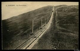 Tarjeta postal de vista panorámica del Funicular del Monte Vesubio editada por E. Ragozino en la ...