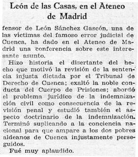 1931-05-03. Conferencia de León de las Casas. Ahora (Madrid)