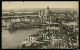 Tarjeta postal de vista panorámica desde el Campanile de la Basílica de San Marcos de Venecia.