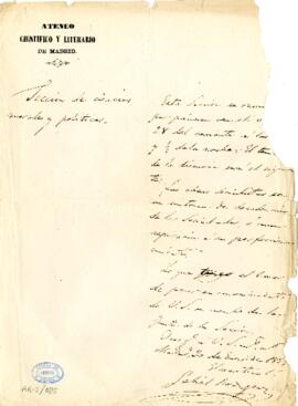 1859-01-20. Oficio de Gabriel Rodríguez