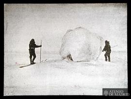 Dos hombres en la nieve