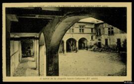 Tarjeta postal de la entrada a la Capilla de Santa Catalina o Sainte-Catherine en del del Château...