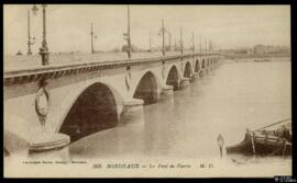 Tarjeta postal del Pont de Pierre de Burdeos editada por la Phototypie Marcel Delboy en la misma ...