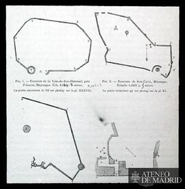 Islas Baleares. Dibujo de varios recintos