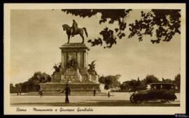 Tarjeta postal del Monumento ecuestre a Giuseppe Garibaldi en la Piazza Gianicolo de Roma editada...