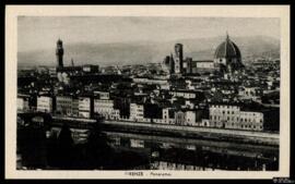 Tarjeta postal de vista panorámica de Florencia editada por Ditta Innocenti e Figli en la misma c...