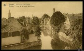 Tarjeta postal de vista panorámica del Muelle Verde, Quai Vert o Groene Rei de Brujas editada por...