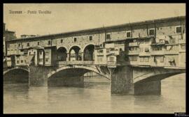 Tarjeta postal del Ponte Vecchio de Florencia editada por S. T. A.