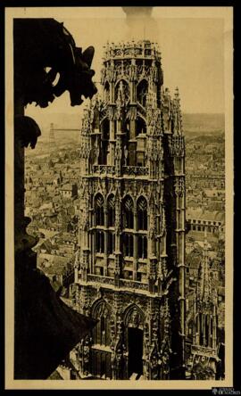 Tarjeta postal de vista exterior de la Tour du Beurre de la Catedral de Notre-Dame de Ruan editad...