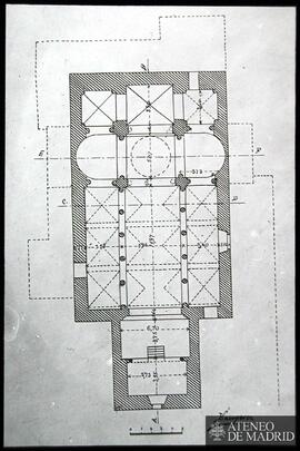 Planta de un edificio. (Dibujo de Vicente Lampérez y Romea)