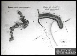 "Plano de la rada, puerto y escollera de Bares - Plano de la escollera de Bares antes de las...