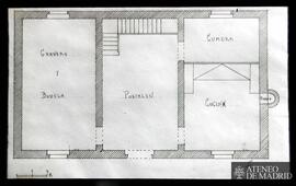 Planta de una casa . (Dibujo de Vicente Lampérez y Romea)