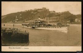 Tarjeta postal de vista panorámica del Ehrenbreitenstein en Coblenza editada por Knackstedt &...