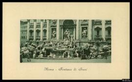 Tarjeta postal a color de la Fontana de Trevi de Roma editada por Brunner & C., Como e Zürich